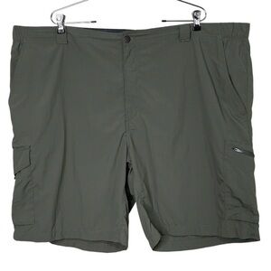 Columbia Omni-Shade Cargo Shorts Sun Protection Army Green Quick Dry 48W 10L